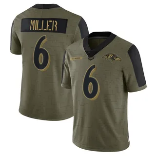 Anthony Miller Baltimore Ravens Youth Limited 2021 Salute To Service Nike Jersey - Olive