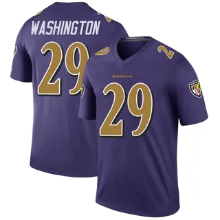 Ar'Darius Washington Baltimore Ravens Youth Color Rush Legend Jersey - Purple