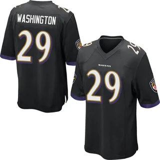 Ar'Darius Washington Baltimore Ravens Youth Game Jersey - Black