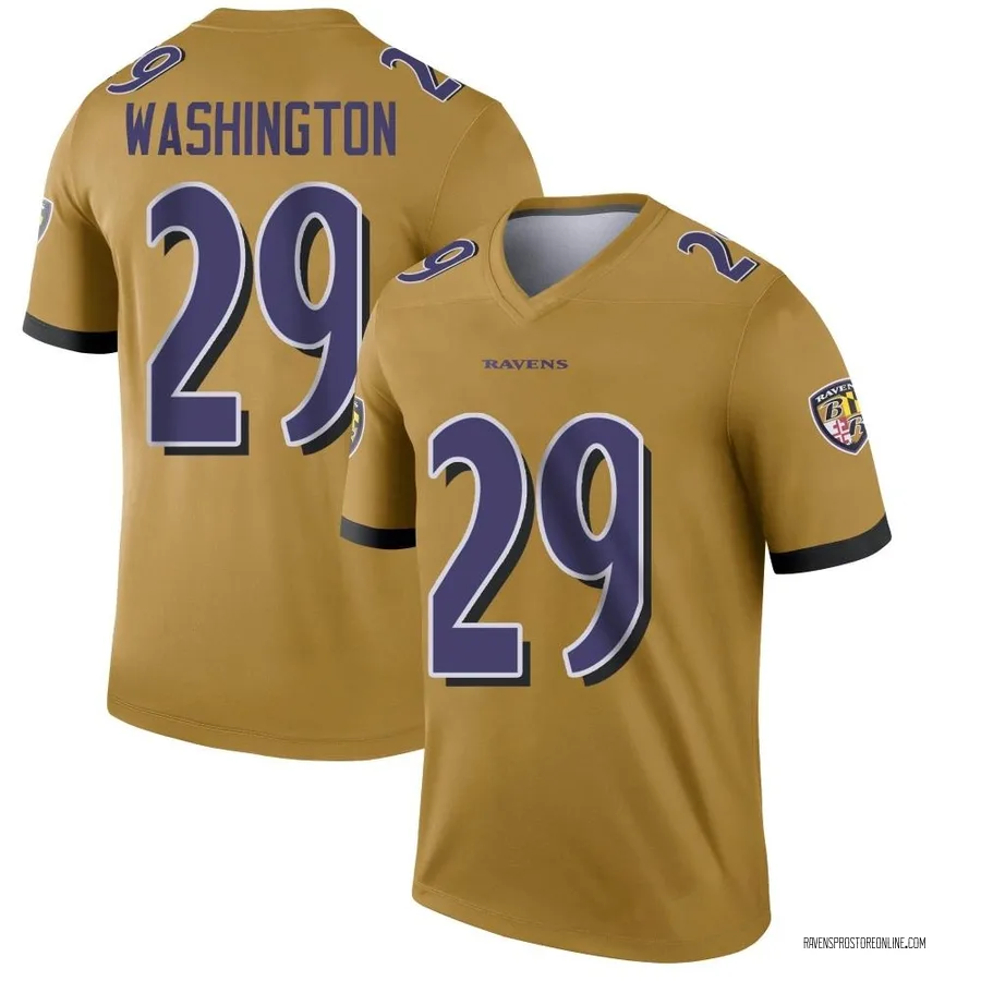 Ar'Darius Washington Baltimore Ravens Youth Legend Inverted Nike Jersey - Gold