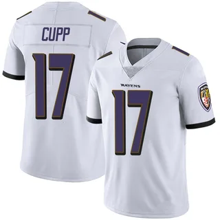 Baylor Cupp Baltimore Ravens Men's Limited Vapor Untouchable Nike Jersey - White