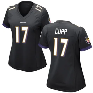 Baylor Cupp Baltimore Ravens Women's Game Nike Jersey - Black