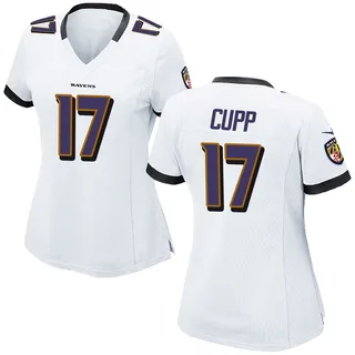 Baylor Cupp Baltimore Ravens Women's Game Nike Jersey - White