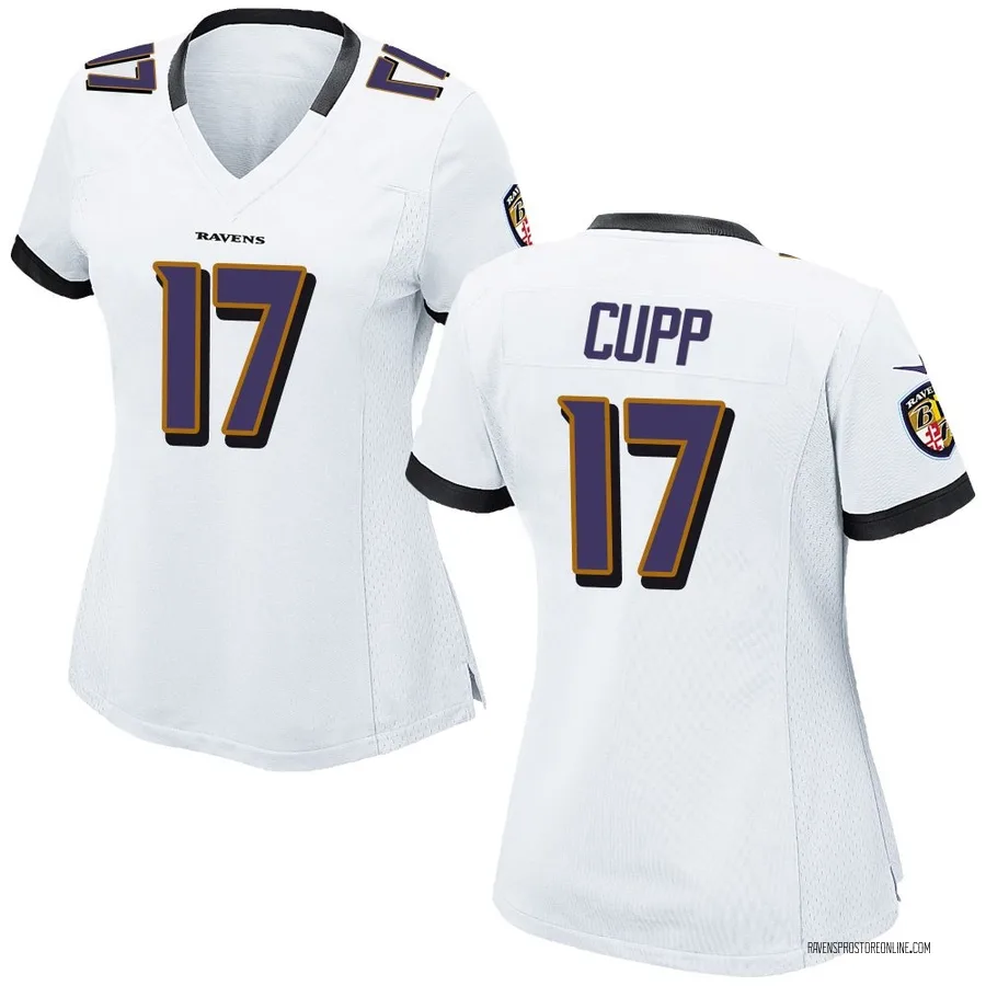 Baylor Cupp Baltimore Ravens Women's Game Nike Jersey - White