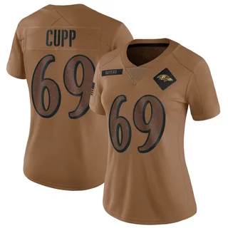 Baylor Cupp Baltimore Ravens Women's Limited 2023 Salute To Service Nike Jersey - Brown