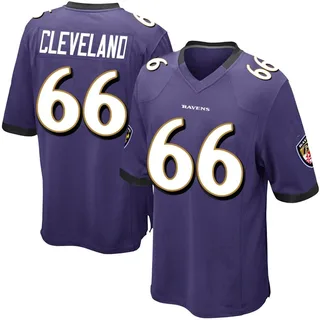 Ben Cleveland Baltimore Ravens Men's Game Team Color Nike Jersey - Purple