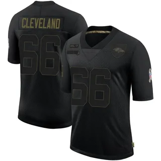 Ben Cleveland Baltimore Ravens Men's Limited 2020 Salute To Service Nike Jersey - Black
