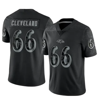 Ben Cleveland Baltimore Ravens Men's Limited Reflective Nike Jersey - Black