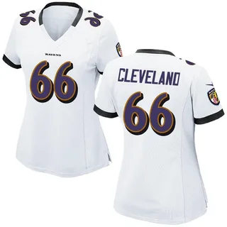 Ben Cleveland Baltimore Ravens Women's Game Nike Jersey - White