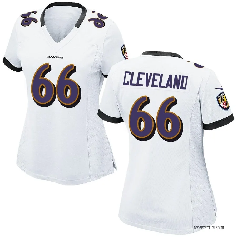 Ben Cleveland Baltimore Ravens Women's Game Nike Jersey - White