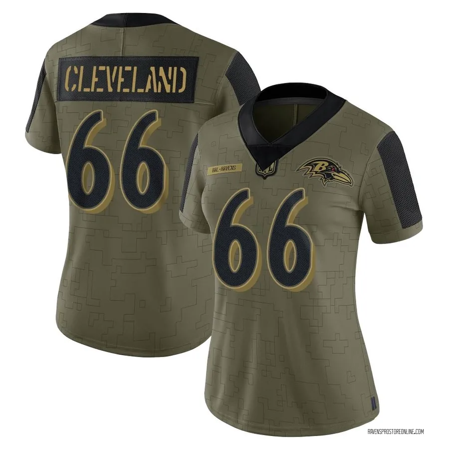 Ben Cleveland Baltimore Ravens Women's Limited 2021 Salute To Service Nike Jersey - Olive