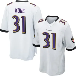 Bilhal Kone Baltimore Ravens Men's Game Nike Jersey - White