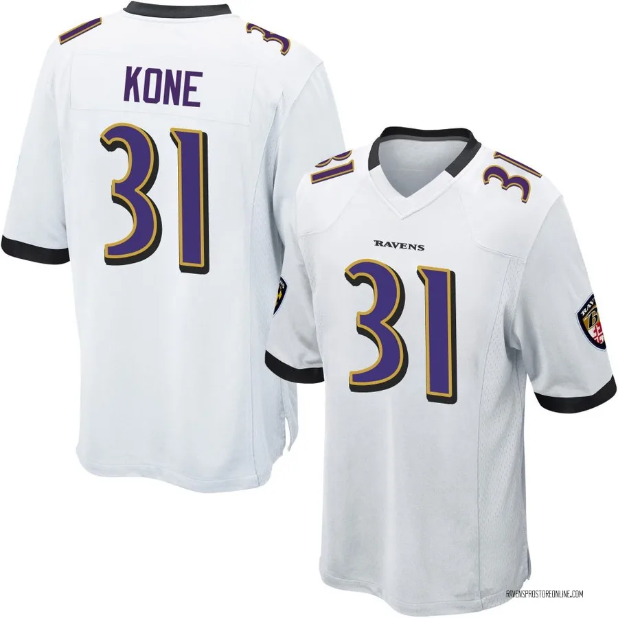 Bilhal Kone Baltimore Ravens Men's Game Nike Jersey - White