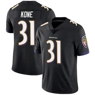 Bilhal Kone Baltimore Ravens Men's Limited Alternate Vapor Untouchable Nike Jersey - Black