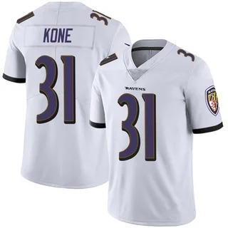 Bilhal Kone Baltimore Ravens Men's Limited Vapor Untouchable Nike Jersey - White