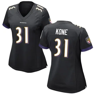 Bilhal Kone Baltimore Ravens Women's Game Nike Jersey - Black