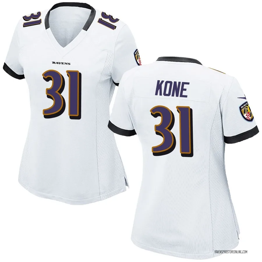 Bilhal Kone Baltimore Ravens Women's Game Nike Jersey - White