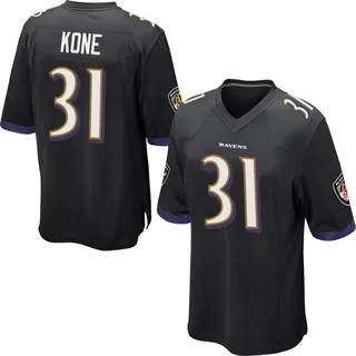 Bilhal Kone Baltimore Ravens Youth Game Nike Jersey - Black