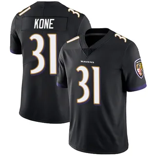 Bilhal Kone Baltimore Ravens Youth Limited Alternate Vapor Untouchable Nike Jersey - Black