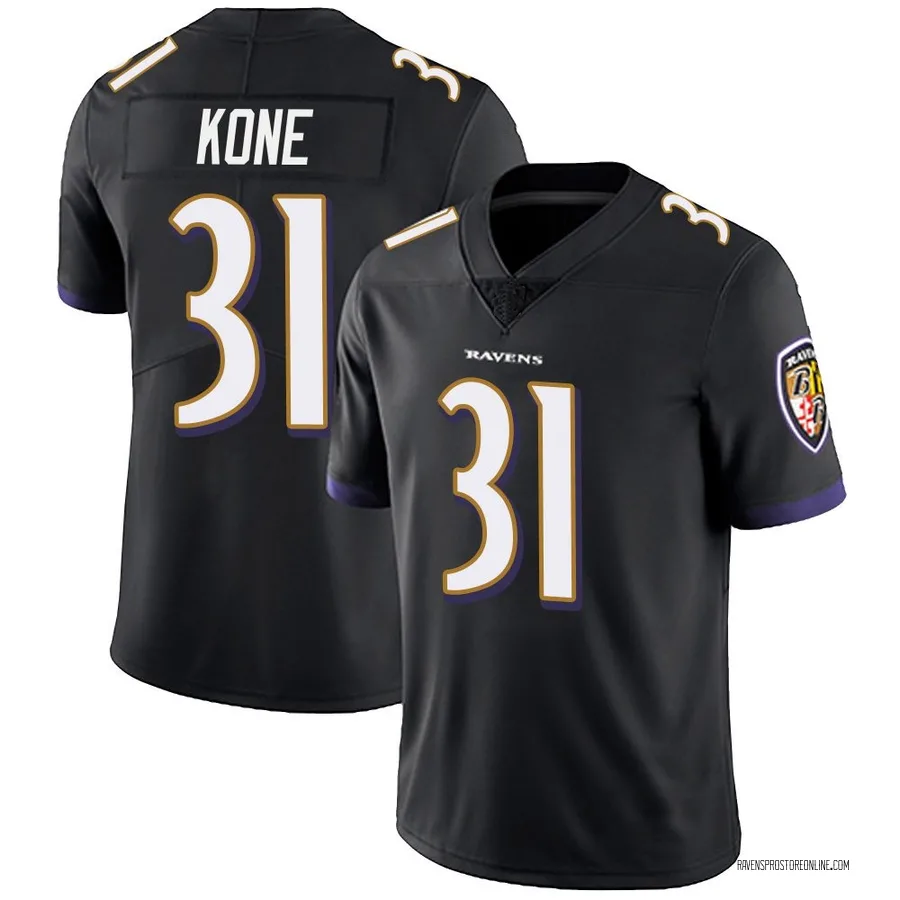 Bilhal Kone Baltimore Ravens Youth Limited Alternate Vapor Untouchable Nike Jersey - Black