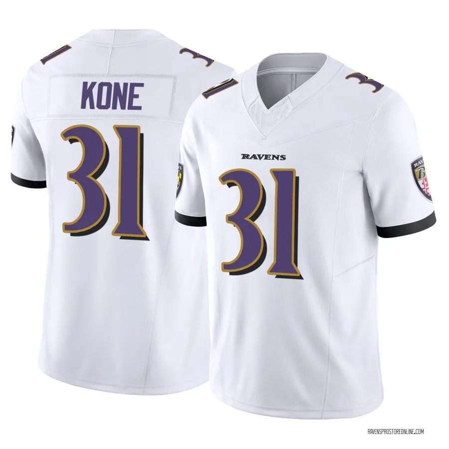 Bilhal Kone Baltimore Ravens Youth Limited Vapor F.U.S.E. Nike Jersey - White