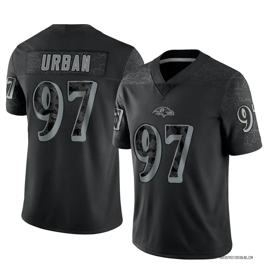 Brent Urban Baltimore Ravens Men's Limited Reflective Nike Jersey - Black