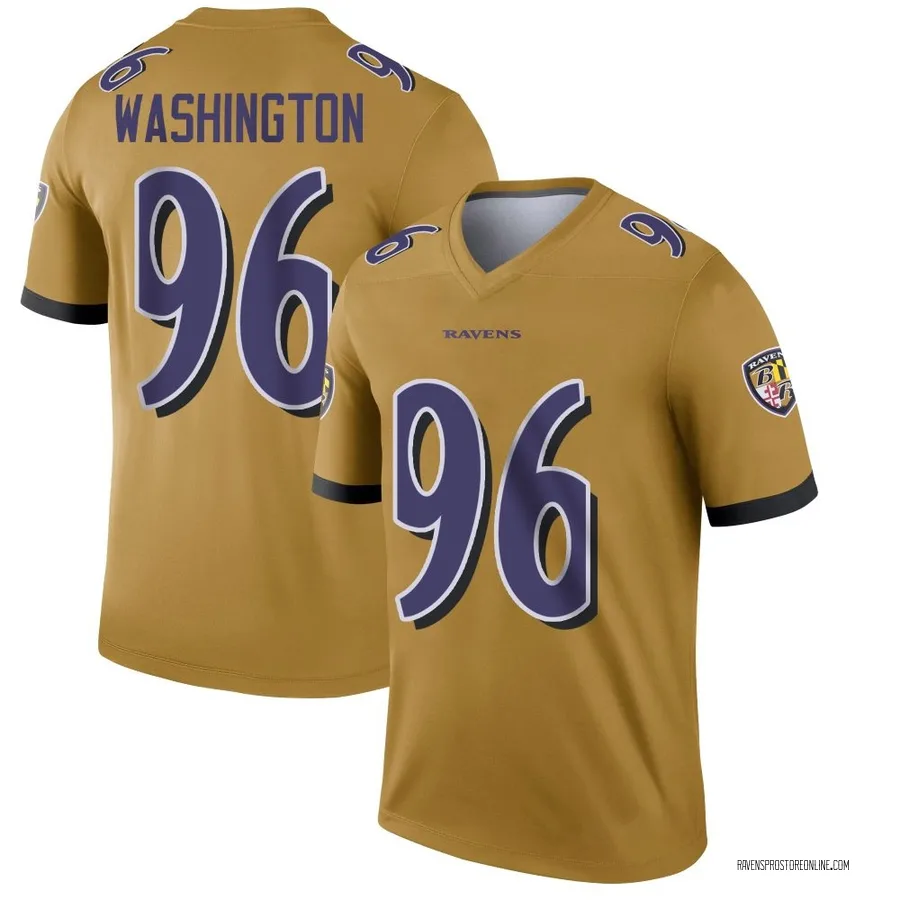 Broderick Washington Baltimore Ravens Men's Legend Inverted Nike Jersey - Gold