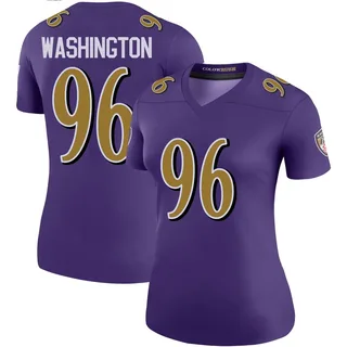 Broderick Washington Baltimore Ravens Women's Color Rush Legend Nike Jersey - Purple