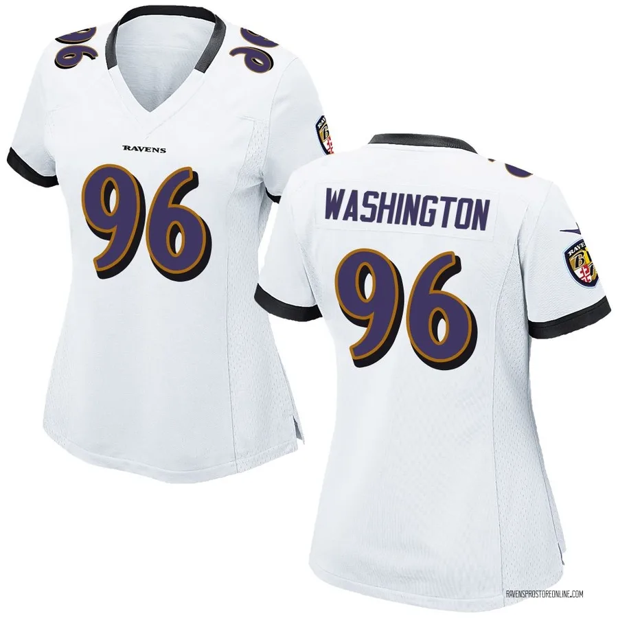 Broderick Washington Baltimore Ravens Women's Game Nike Jersey - White