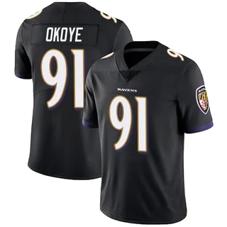 CJ Okoye Baltimore Ravens Men's Limited Alternate Vapor Untouchable Nike Jersey - Black