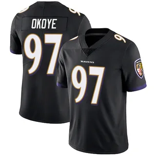 CJ Okoye Baltimore Ravens Men's Limited Alternate Vapor Untouchable Nike Jersey - Black