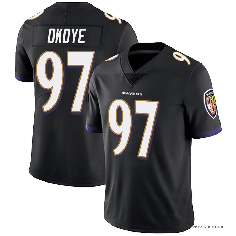 CJ Okoye Baltimore Ravens Men's Limited Alternate Vapor Untouchable Nike Jersey - Black
