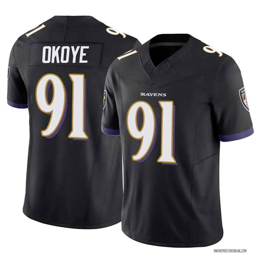 CJ Okoye Baltimore Ravens Men's Limited Vapor F.U.S.E. Nike Jersey - Black