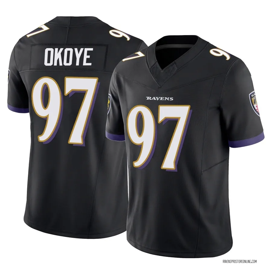CJ Okoye Baltimore Ravens Men's Limited Vapor F.U.S.E. Nike Jersey - Black