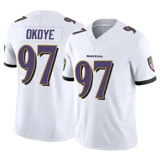 CJ Okoye Baltimore Ravens Men's Limited Vapor F.U.S.E. Nike Jersey - White