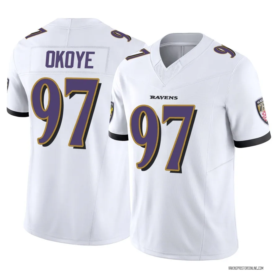 CJ Okoye Baltimore Ravens Men's Limited Vapor F.U.S.E. Nike Jersey - White