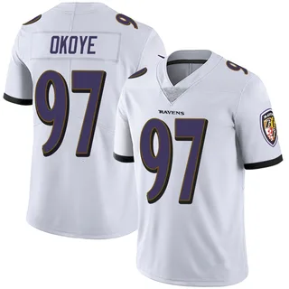 CJ Okoye Baltimore Ravens Men's Limited Vapor Untouchable Nike Jersey - White
