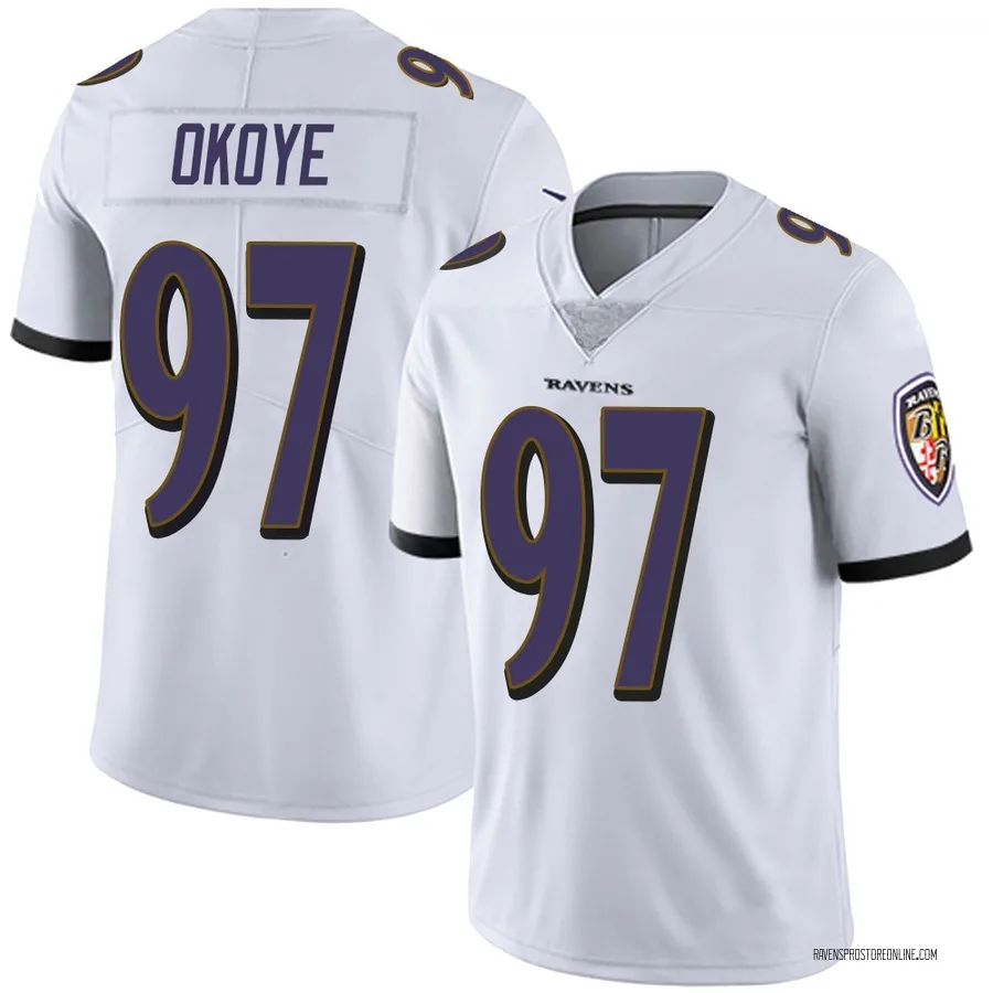 CJ Okoye Baltimore Ravens Men's Limited Vapor Untouchable Nike Jersey - White