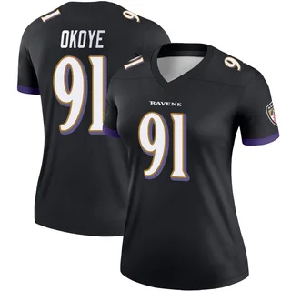 CJ Okoye Baltimore Ravens Women's Legend Nike Jersey - Black