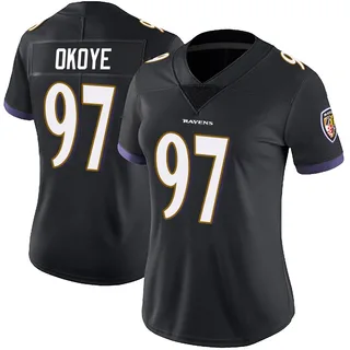 CJ Okoye Baltimore Ravens Women's Limited Alternate Vapor Untouchable Nike Jersey - Black