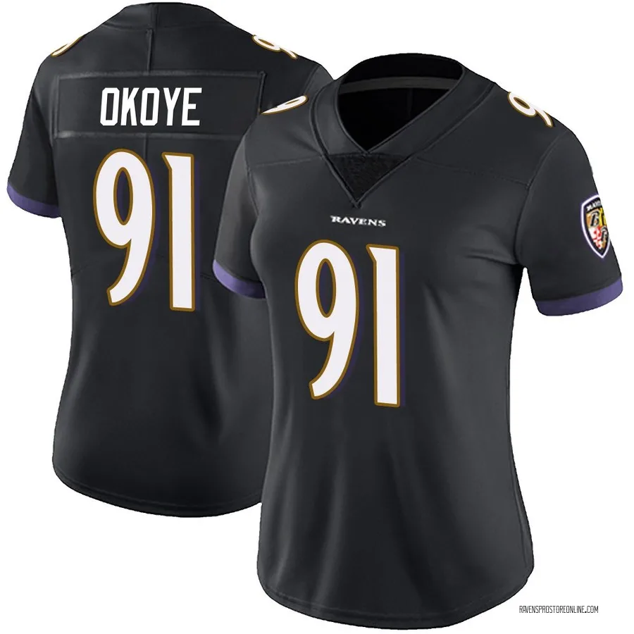 CJ Okoye Baltimore Ravens Women's Limited Alternate Vapor Untouchable Nike Jersey - Black