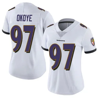 CJ Okoye Baltimore Ravens Women's Limited Vapor Untouchable Nike Jersey - White