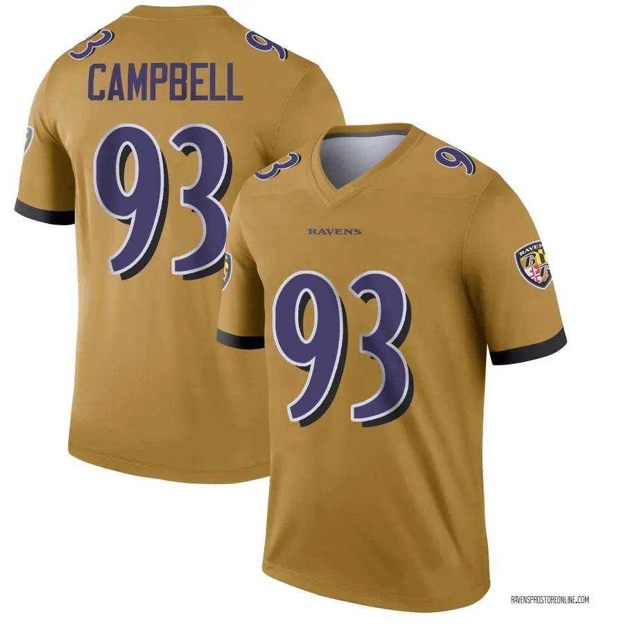 Calais Campbell Baltimore Ravens Men's Legend Inverted Nike Jersey - Gold
