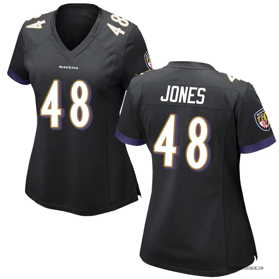 Carl Jones Baltimore Ravens Women's Game Nike Jersey - Black