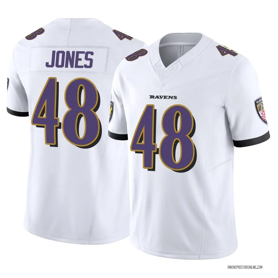 Carl Jones Baltimore Ravens Youth Limited Vapor F.U.S.E. Nike Jersey - White