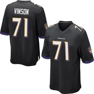 Carson Vinson Baltimore Ravens Men's Game Nike Jersey - Black