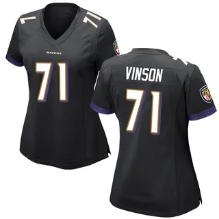 Carson Vinson Baltimore Ravens Women's Game Nike Jersey - Black