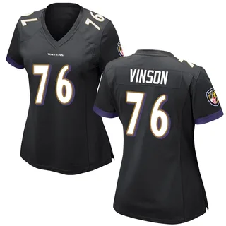 Carson Vinson Baltimore Ravens Women's Game Nike Jersey - Black
