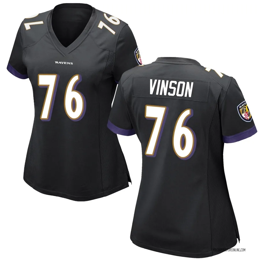 Carson Vinson Baltimore Ravens Women's Game Nike Jersey - Black