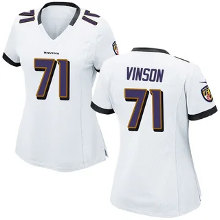 Carson Vinson Baltimore Ravens Women's Game Nike Jersey - White